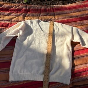 Chic Style Cream Knit Sweater - XL